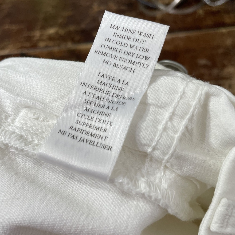 FRANK & EILEEN SLIGO Womens Sz 28 White Cotton Stretch‎ Raw Hem Jeans EXC - Picture 11 of 11